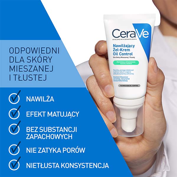 oil Control CeraVe - krem matujący tłustą skórę